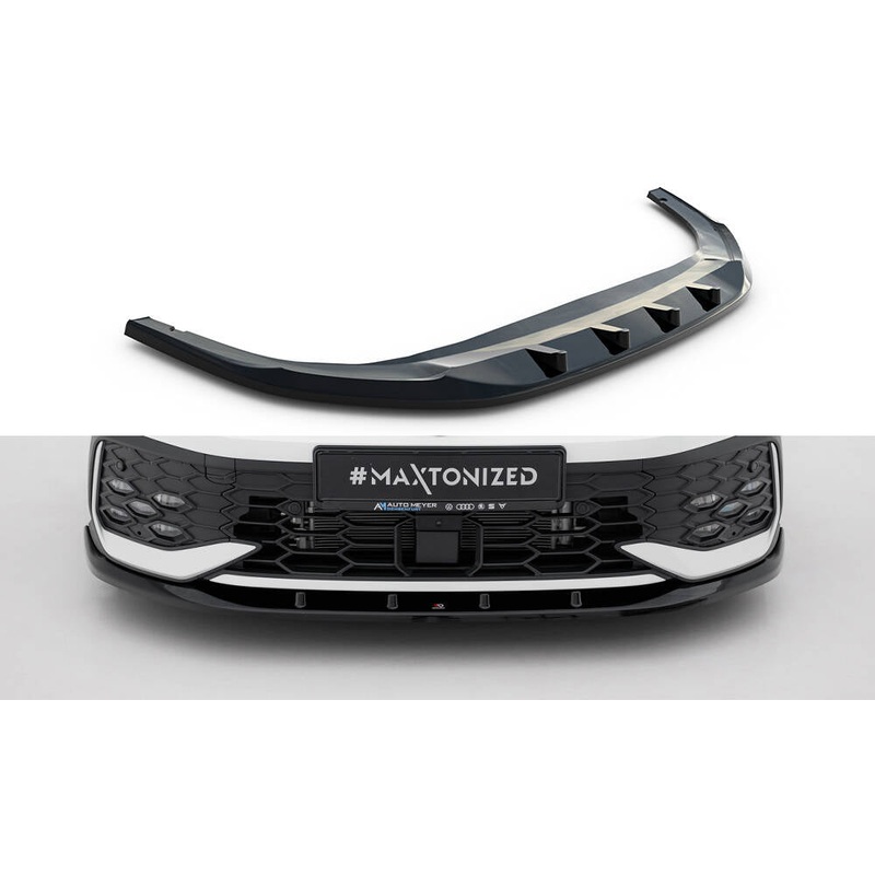 Front Splitter V.5 Volkswagen Golf GTI / GTE / R-Line Mk8 Facelift GLOSS BLACK