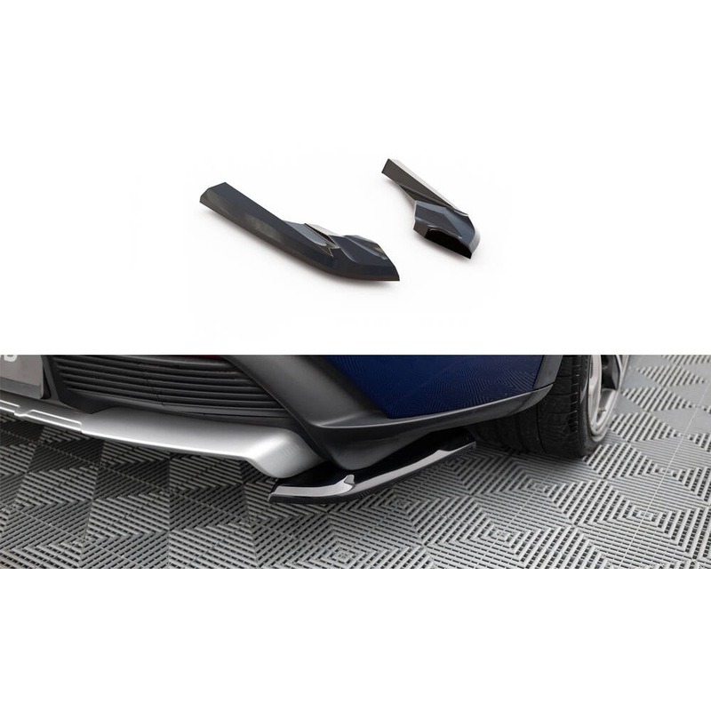 Rear Side Splitters Porsche Taycan Cross Turismo 4S GLOSS BLACK