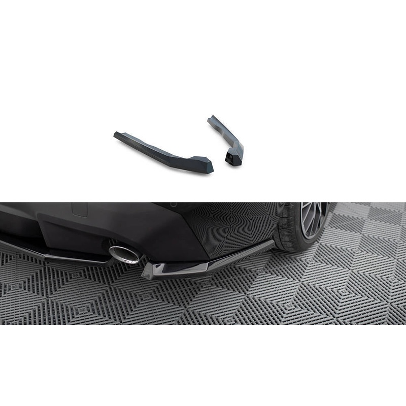 REAR SIDE SPLITTERS V.1 BMW 2 COUPE G42 GLOSS BLACK