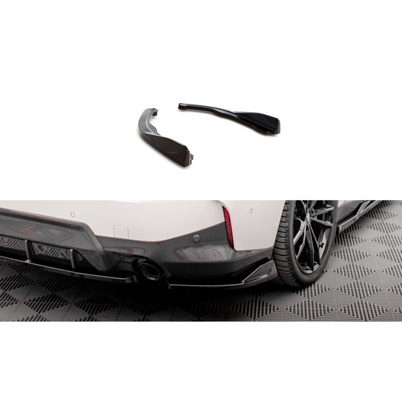REAR SIDE SPLITTERS V.1 BMW 2 COUPE M-PACK G42 GLOSS BLACK