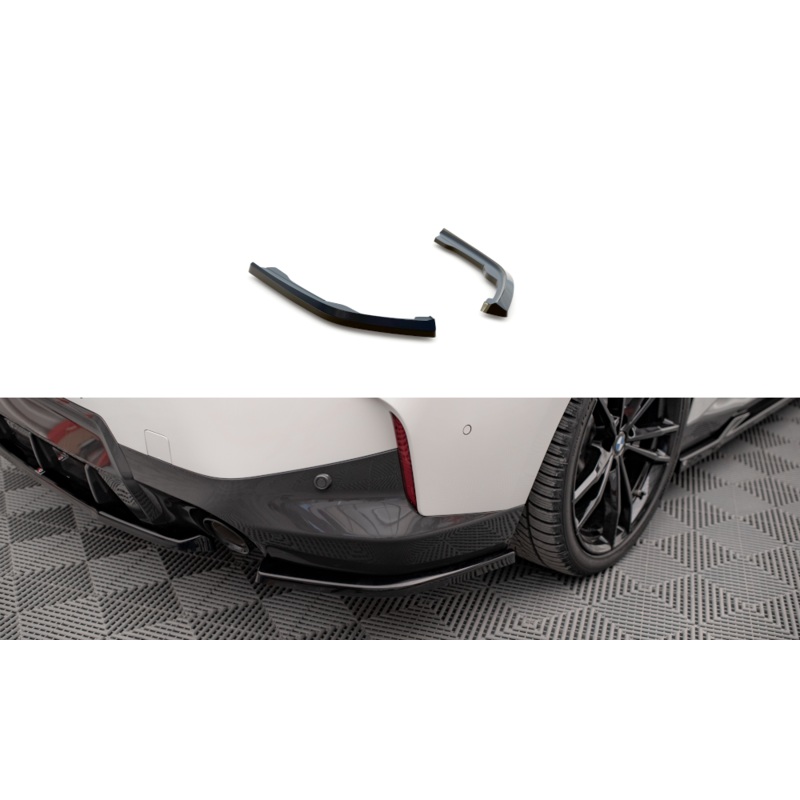 REAR SIDE SPLITTERS V.2 BMW 2 COUPE M-PACK G42 GLOSS BLACK