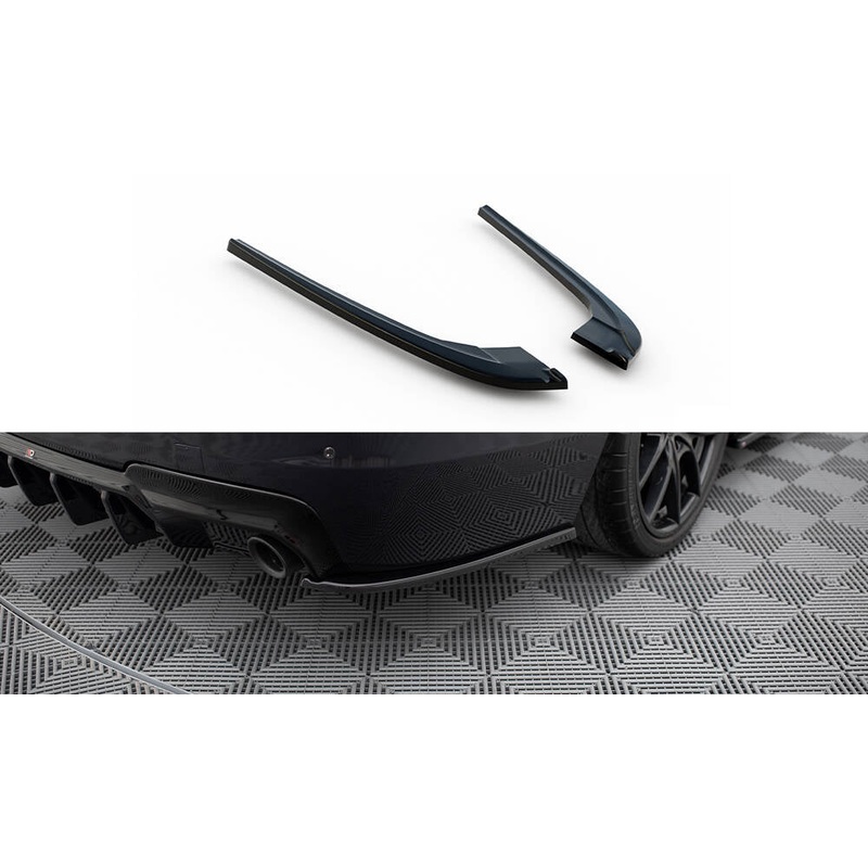 REAR SIDE SPLITTERS V.3 BMW 5 M-PACK F10 / F11 (set for Maxton valance) GLOSS BLACK