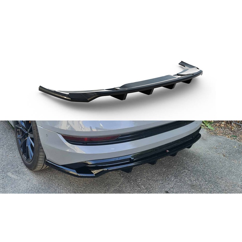 Rear Splitter (with vertical bars) Audi e-Tron S-Line GLOSS BLACK
