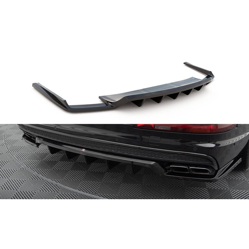 Rear Splitter (with vertical bars) Audi SQ7 Mk2 GLOSS BLACK