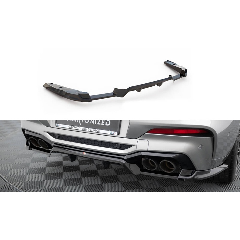 Rear Splitter (with vertical bars) BMW X4 M F98 GLOSS BLACK