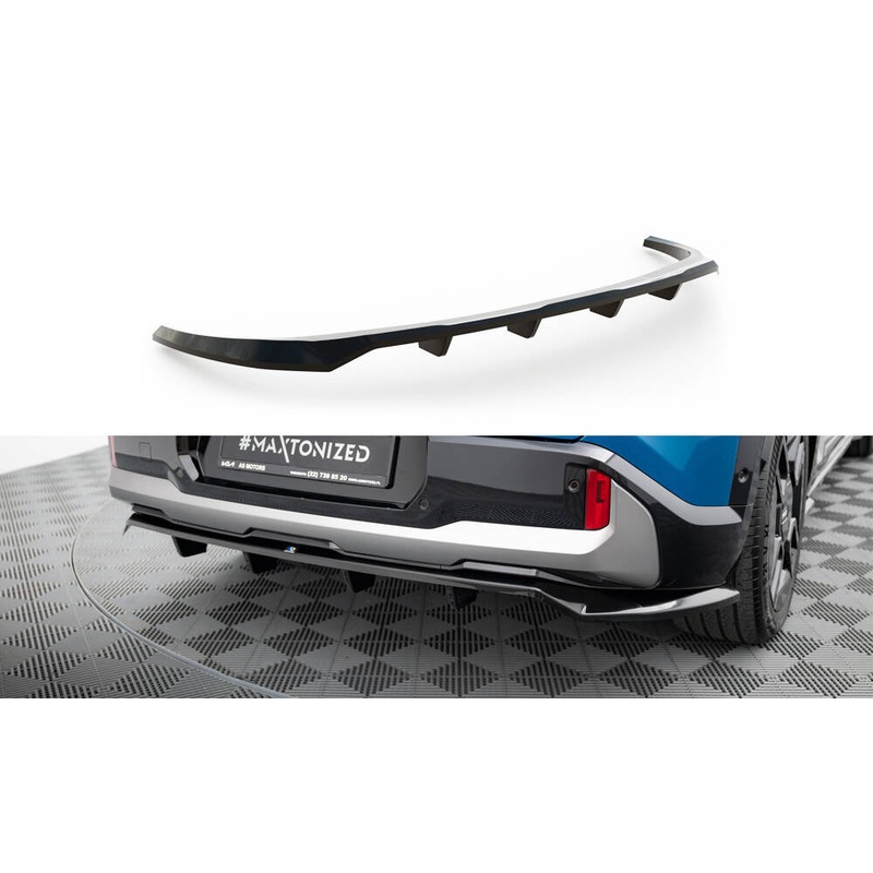 Rear Splitter (with vertical bars) Kia EV9 GT-Line Mk1 GLOSS BLACK