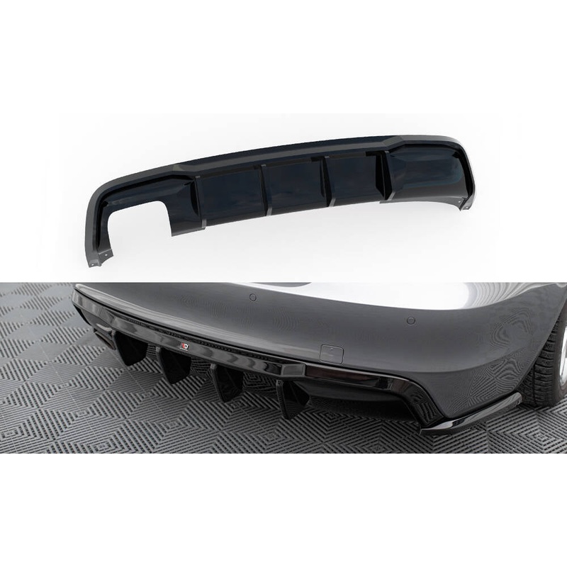 Rear Valance BMW 1 M-Pack E82 GLOSS BLACK