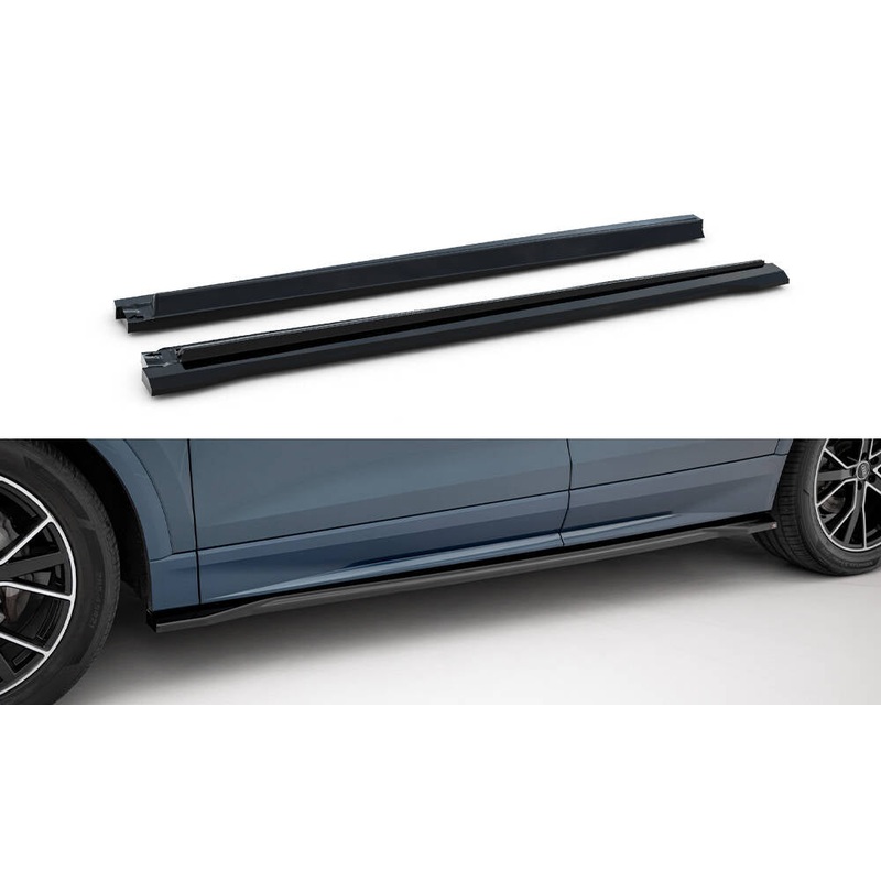 Side Skirts Diffusers Audi Q8 Mk1 GLOSS BLACK