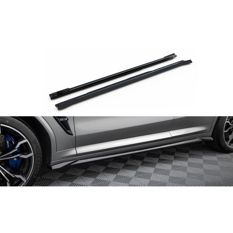 Side Skirts Diffusers BMW X4 M F98 GLOSS BLACK