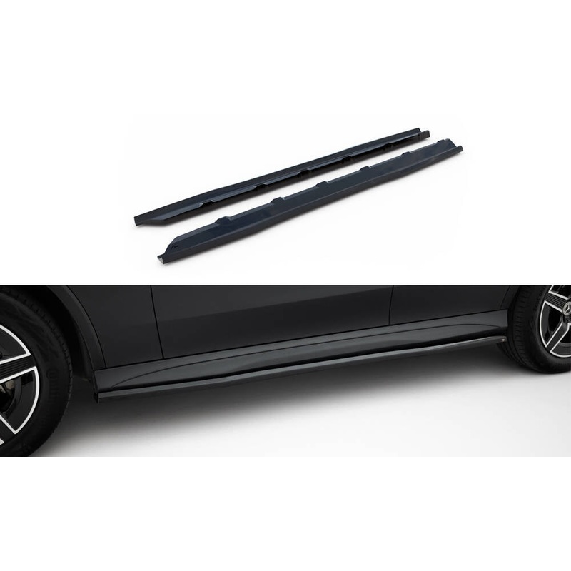 Side Skirts Diffusers Mercedes-Benz GLC Coupe AMG-Line C254 GLOSS BLACK
