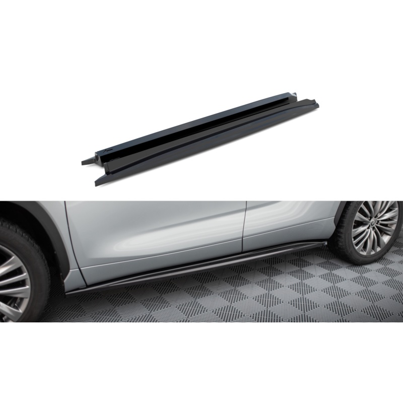 Side Skirts Diffusers Toyota Highlander Mk4 GLOSS BLACK
