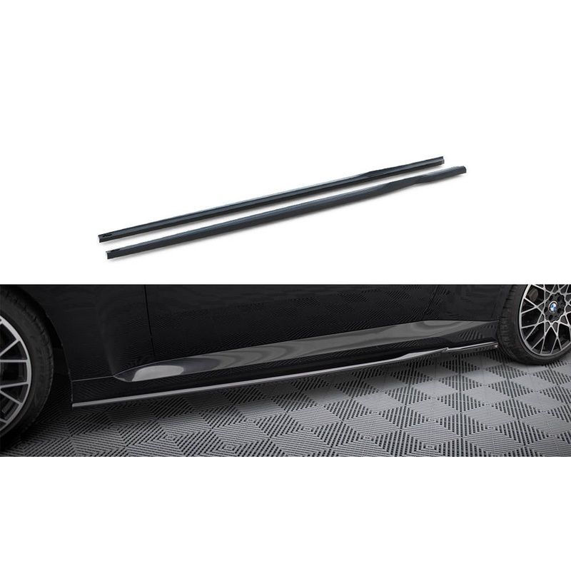 Side Skirts Diffusers V.1 BMW 2 Coupe G42 GLOSS BLACK