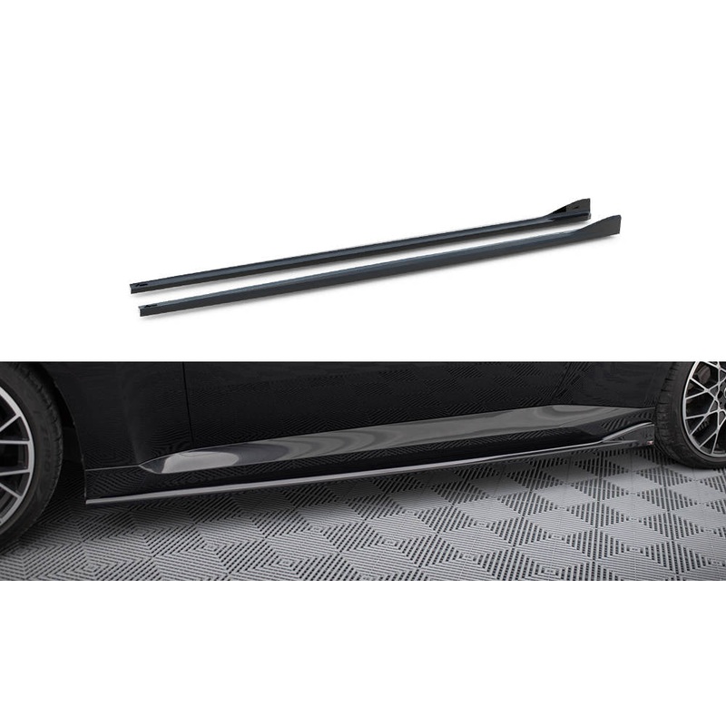 Side Skirts Diffusers V.2 BMW 2 Coupe G42 GLOSS BLACK