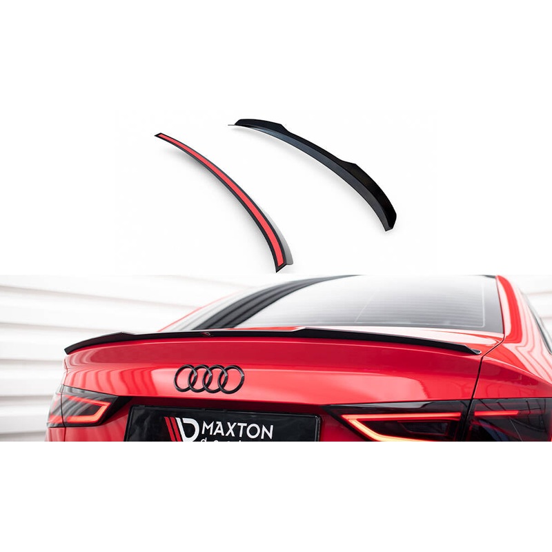 SPOILER CAP AUDI A3 / A3 S-LINE / S3 / RS3 SEDAN 8V GLOSS BLACK
