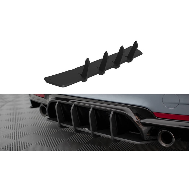 Street Pro Rear Diffuser V.1 BMW 435 Coupe M-Pack F32 (set for Maxton valance only) BLACK