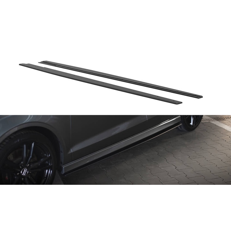 Street Pro Side Skirts Diffusers Audi S3 / A3 S-Line Sedan 8V BLACK