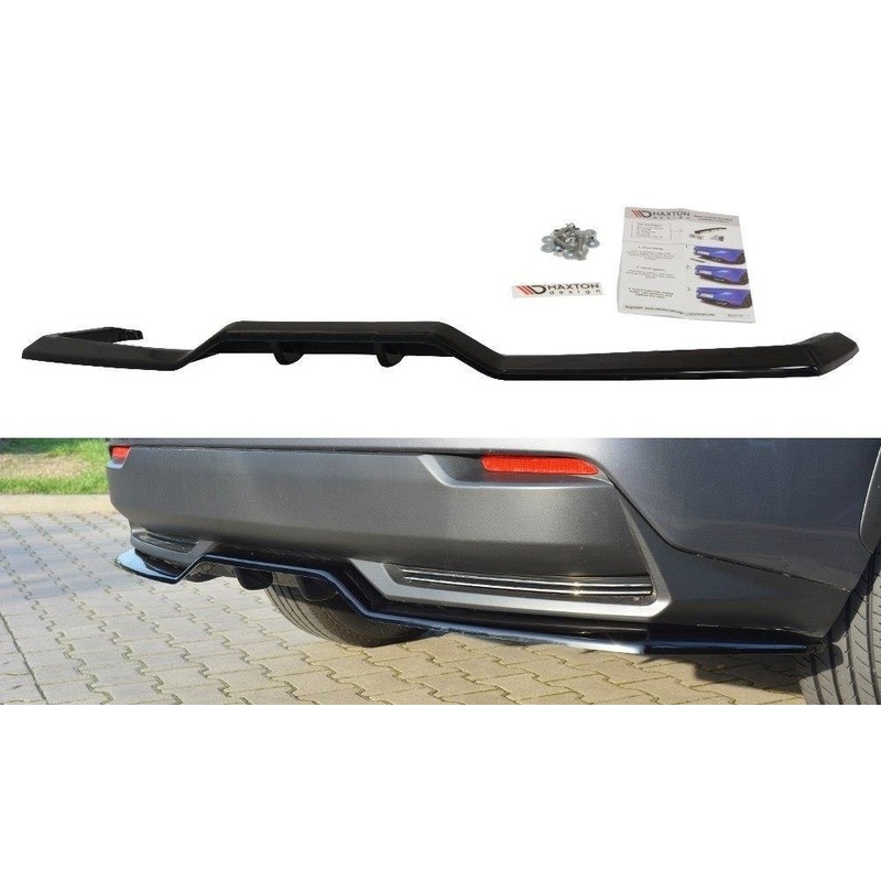 CENTRAL REAR SPLITTER LEXUS NX MK1 H (WITH VERTICAL BARS) GLOSS BLACK
