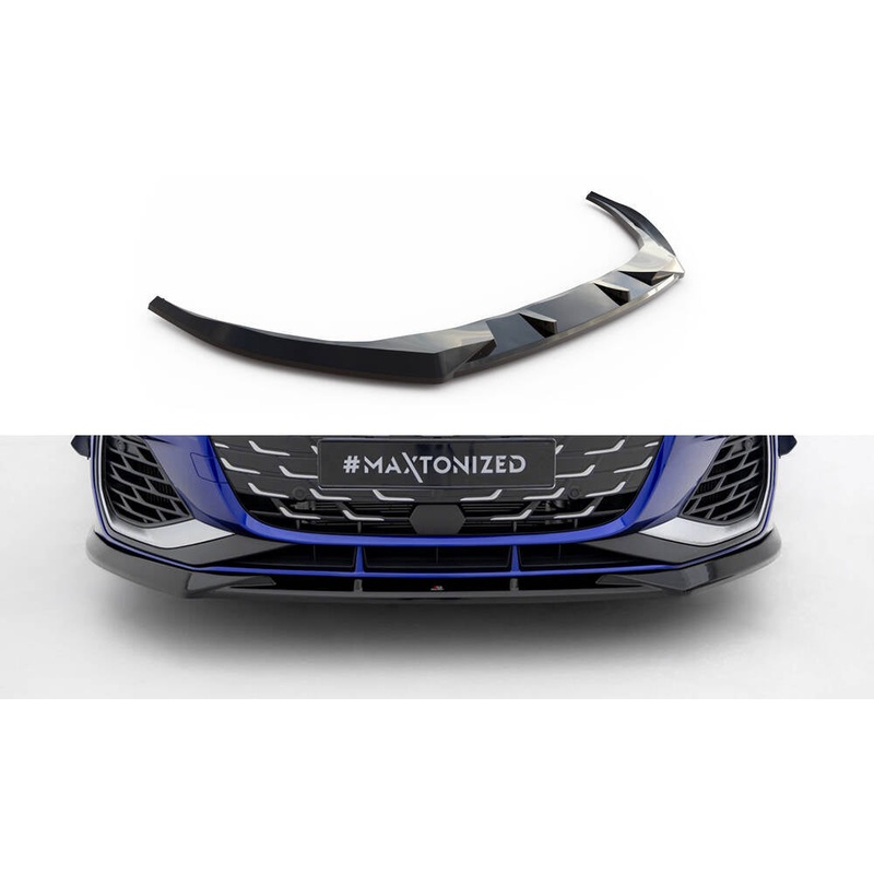 Front Splitter V.1 Audi A3 S-Line Sedan / S3 Sedan 8Y Facelift GLOSS BLACK
