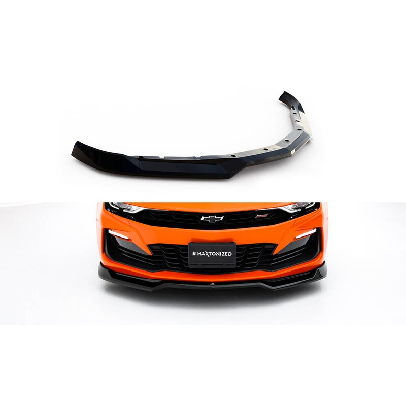 Front Splitter V.1 Chevrolet Camaro SS Mk6 Facelift GLOSS BLACK
