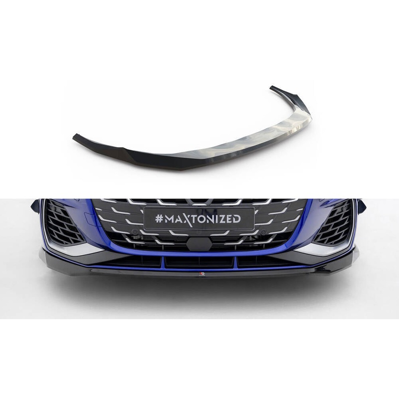 Front Splitter V.2 Audi A3 S-Line Sedan / S3 Sedan 8Y Facelift GLOSS BLACK