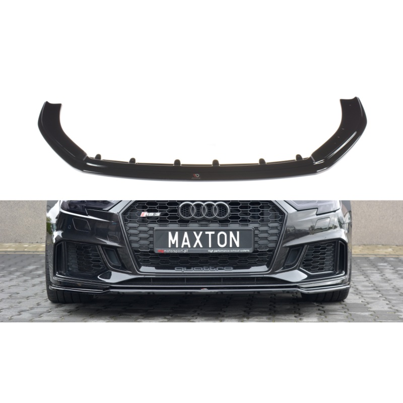 FRONT SPLITTER V.2 AUDI RS3 8V FL SPORTBACK GLOSS BLACK