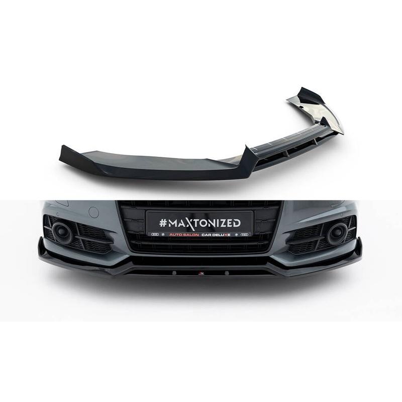 Front Splitter V.3 Audi A6 / A6 C7 S-line/ S6 C7 Facelift GLOSS BLACK