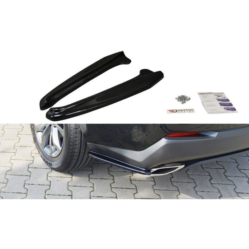 REAR SIDE SPLITTERS LEXUS NX MK1 T GLOSS BLACK