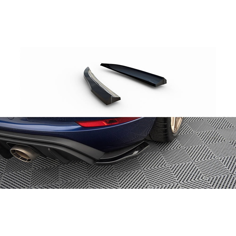 Rear Side Splitters Porsche 718 Cayman GT4 RS 982c GLOSS BLACK