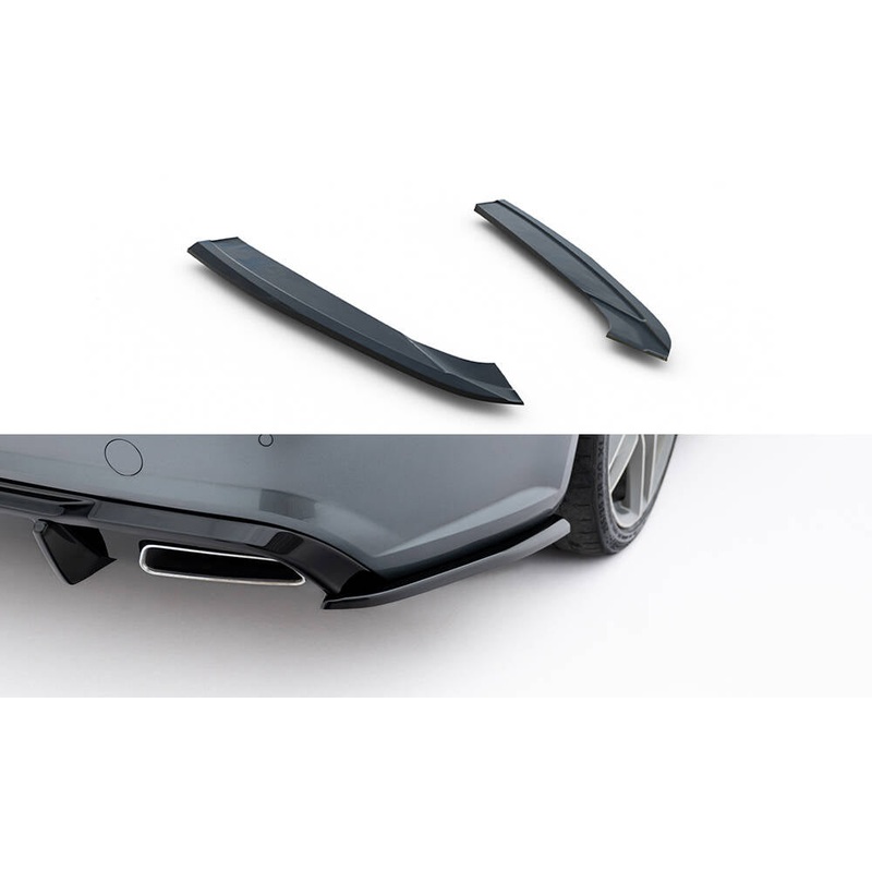 Rear Side Splitters V.3 Audi S6 / A6 S-Line / A6 C7 FL GLOSS BLACK