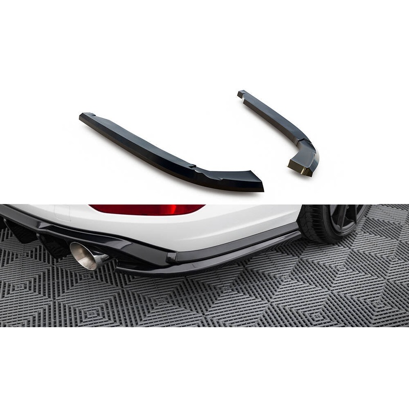 Rear Side Splitters Volkswagen Jetta GLI Mk7 (SET FOR MAXTON VALANCE) GLOSS BLACK
