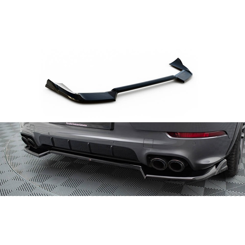 Rear Splitter Porsche Cayenne SUV / Coupe Mk3 Facelift GLOSS BLACK
