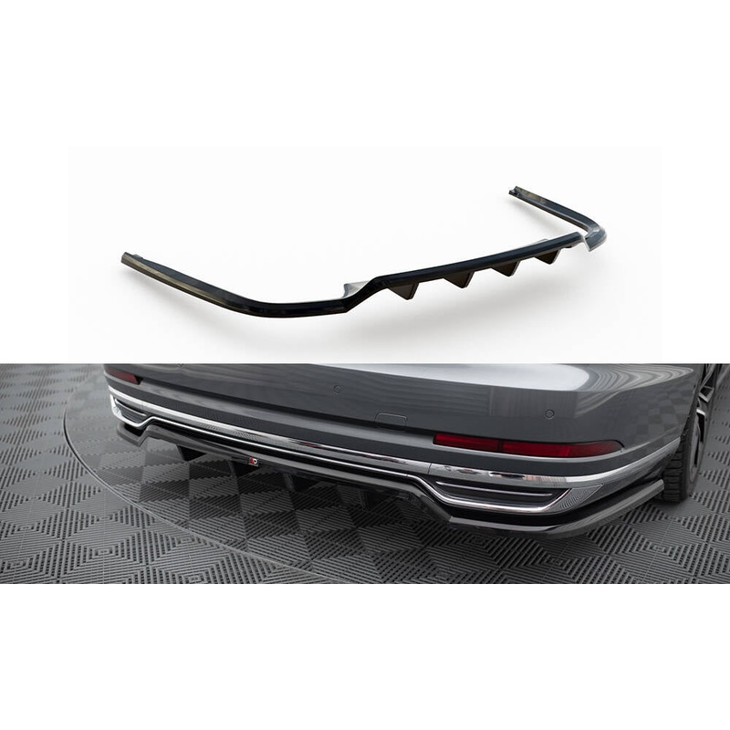 Rear Splitter (with vertical bars) Audi A8 D5 GLOSS BLACK