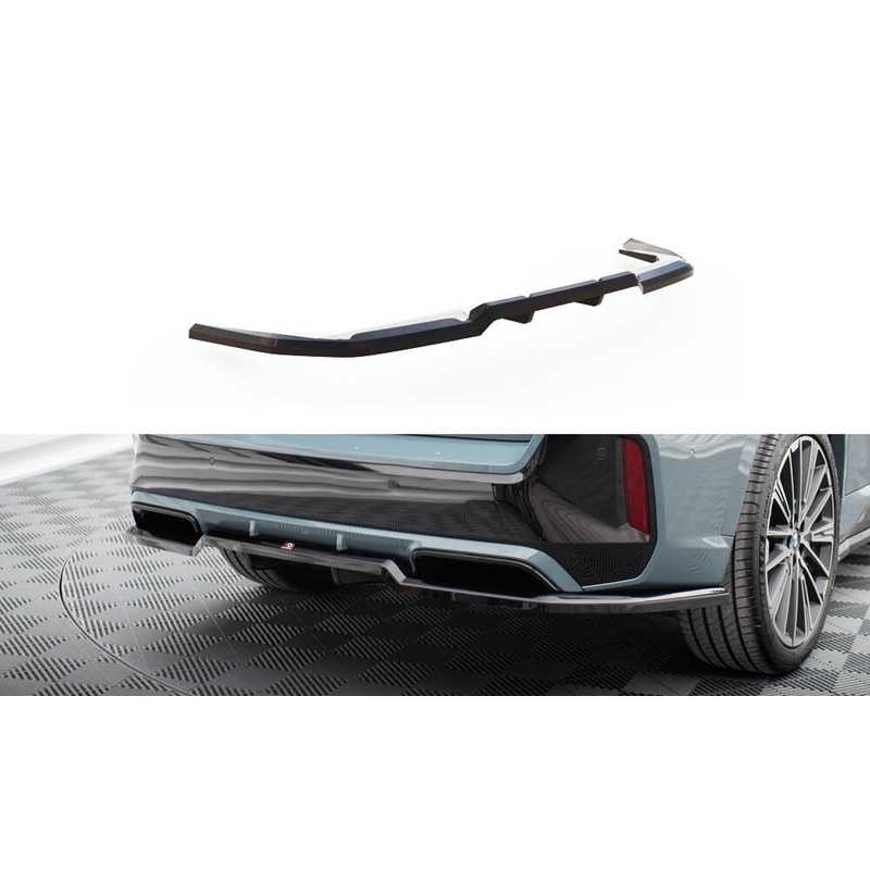 Rear Splitter (with vertical bars) BMW X1 M-Pack U11 GLOSS BLACK
