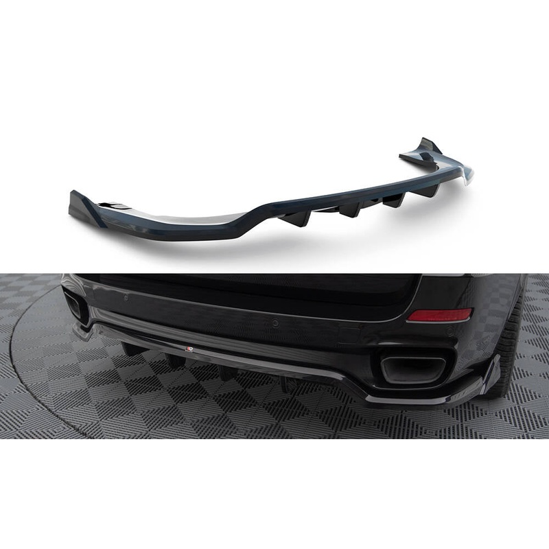 Rear Splitter (with vertical bars) BMW X5 M-Pack F15 GLOSS BLACK