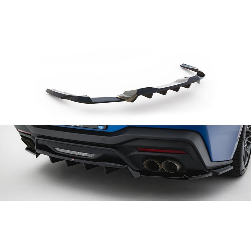 Rear Splitter (with vertical bars) Ford Mustang GT Mk7 GLOSS BLACK