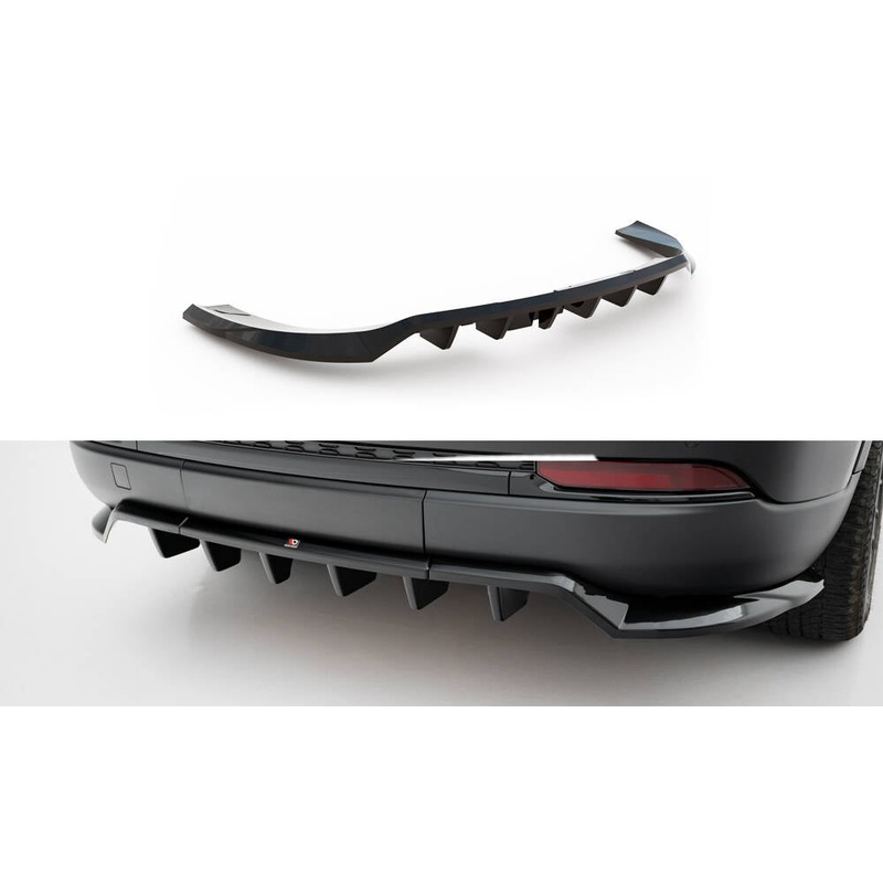 Rear Splitter (with vertical bars) Jeep Grand Cherokee Trailhawk Mk5 GLOSS BLACK