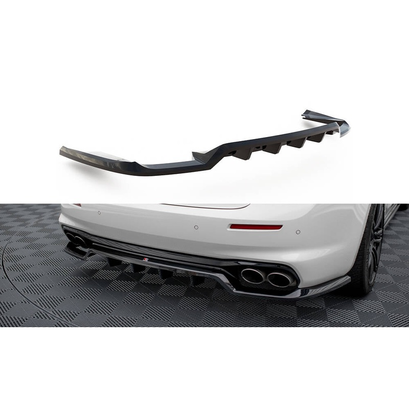 Rear Splitter (with vertical bars) Maserati Ghibli Mk3 Facelift GLOSS BLACK