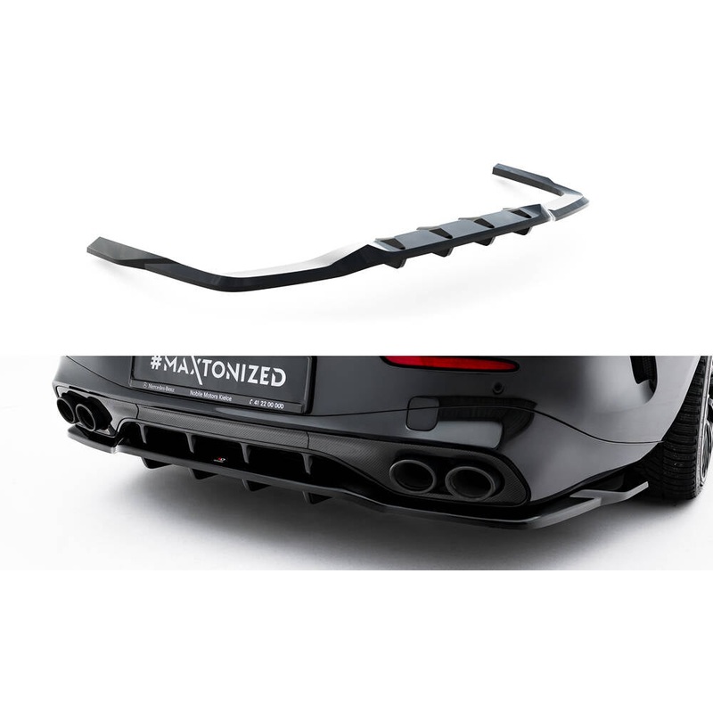 Rear Splitter (with vertical bars) Mercedes-AMG CLE 53 C236 GLOSS BLACK
