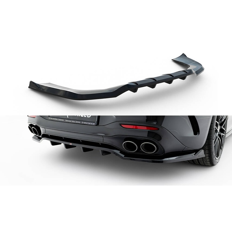 Rear Splitter (with vertical bars) Mercedes-AMG SL 63 R232 GLOSS BLACK