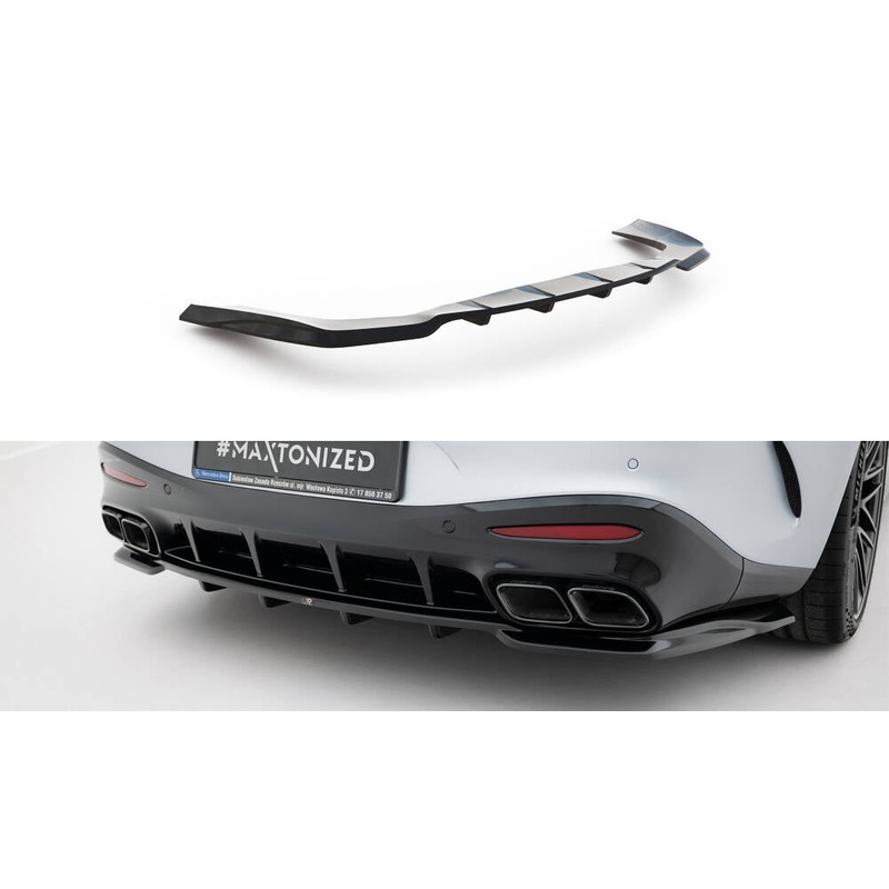 Rear Splitter (with vertical bars) V.1 Mercedes-AMG GT 63 C192 GLOSS BLACK