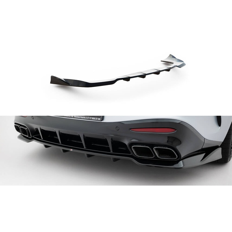 Rear Splitter (with vertical bars) V.2 Mercedes-AMG GT 63 C192 GLOSS BLACK