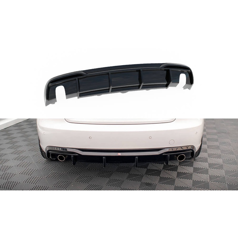 Rear Valance Audi A5 8T Facelift (Version with single exhausts on both sides) GLOSS BLACK