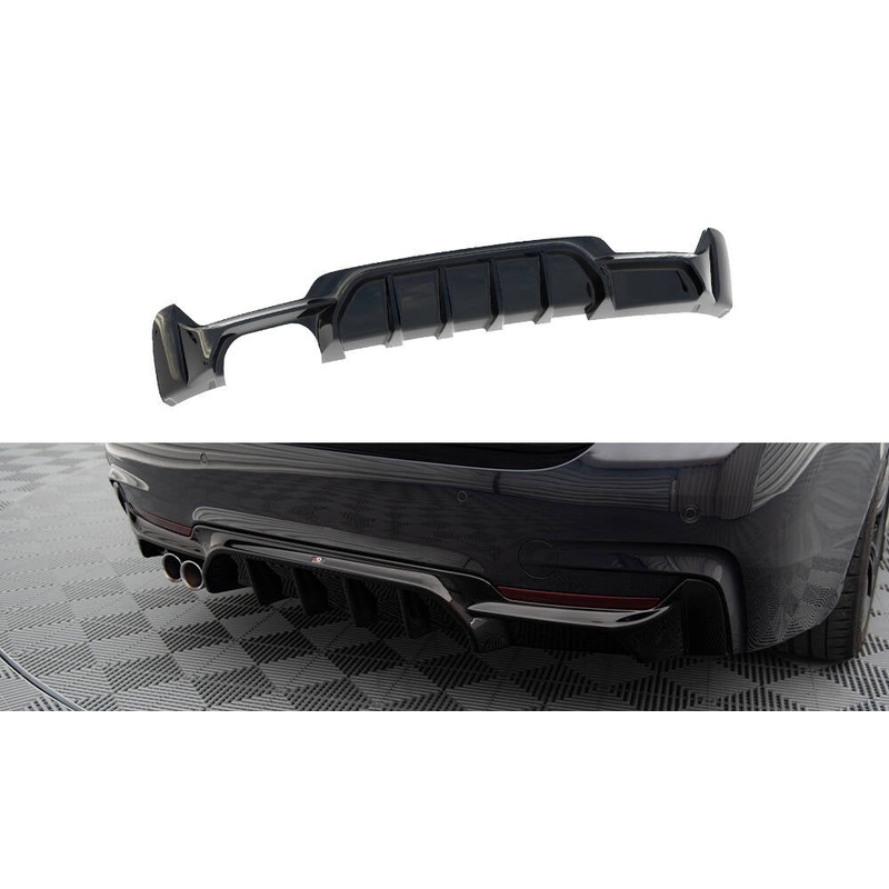 Rear Valance BMW 4 Coupe / Gran Coupe / Cabrio M-Pack F32 / F36 / F33 (Version with exhaust on one side)