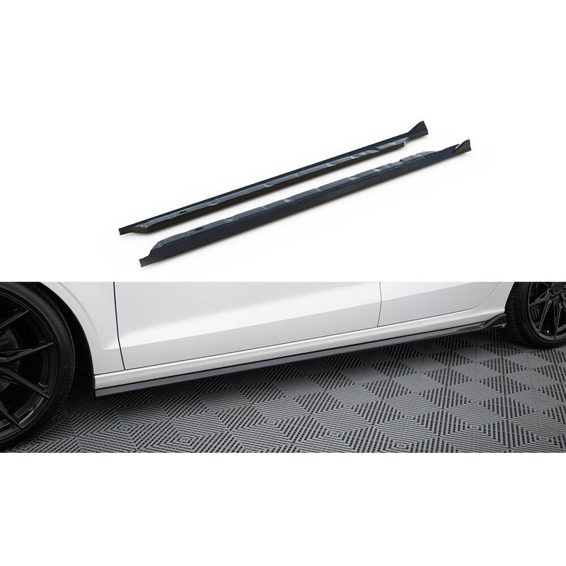 Side Skirts Diffusers Audi A3 Sedan 8V GLOSS BLACK