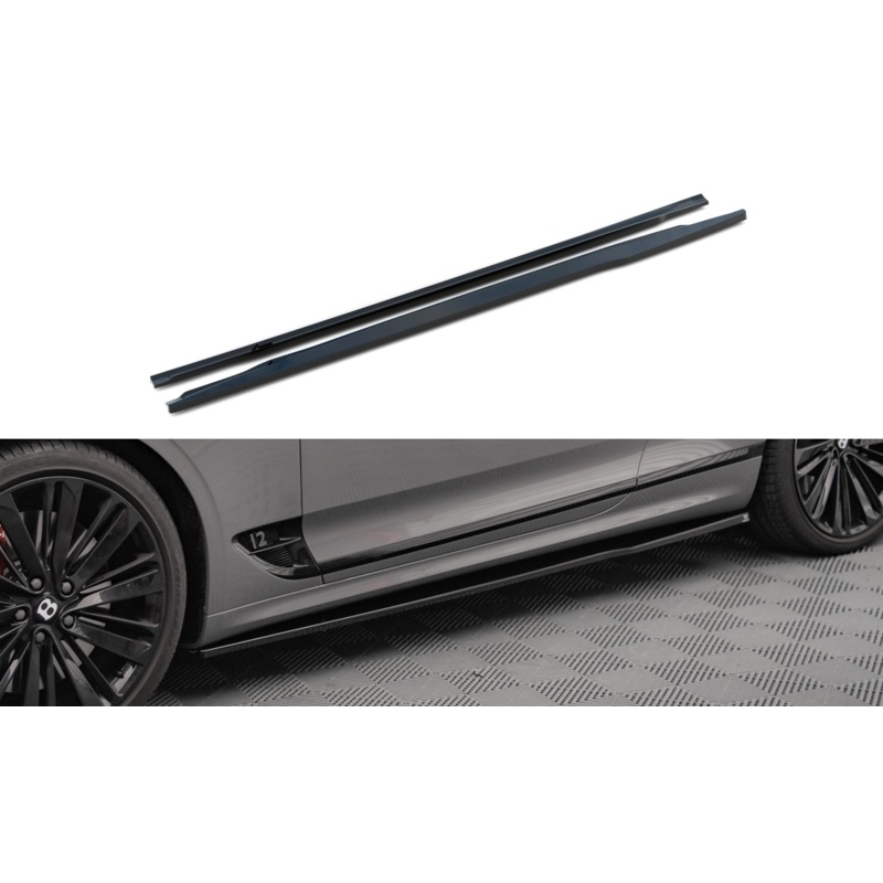Side Skirts Diffusers Bentley Continental GT Mk3 GLOSS BLACK