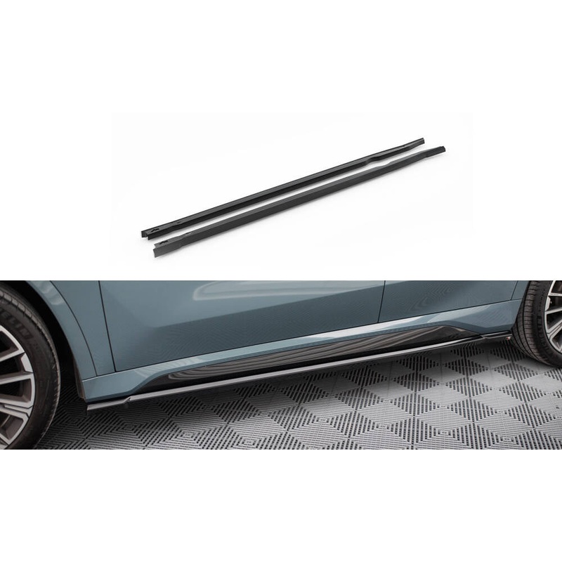 Side Skirts Diffusers BMW X1 M-Pack U11 GLOSS BLACK