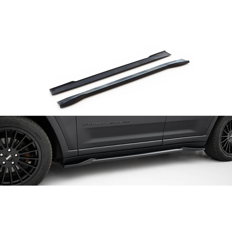 Side Skirts Diffusers Jeep Grand Cherokee Trailhawk Mk5 GLOSS BLACK
