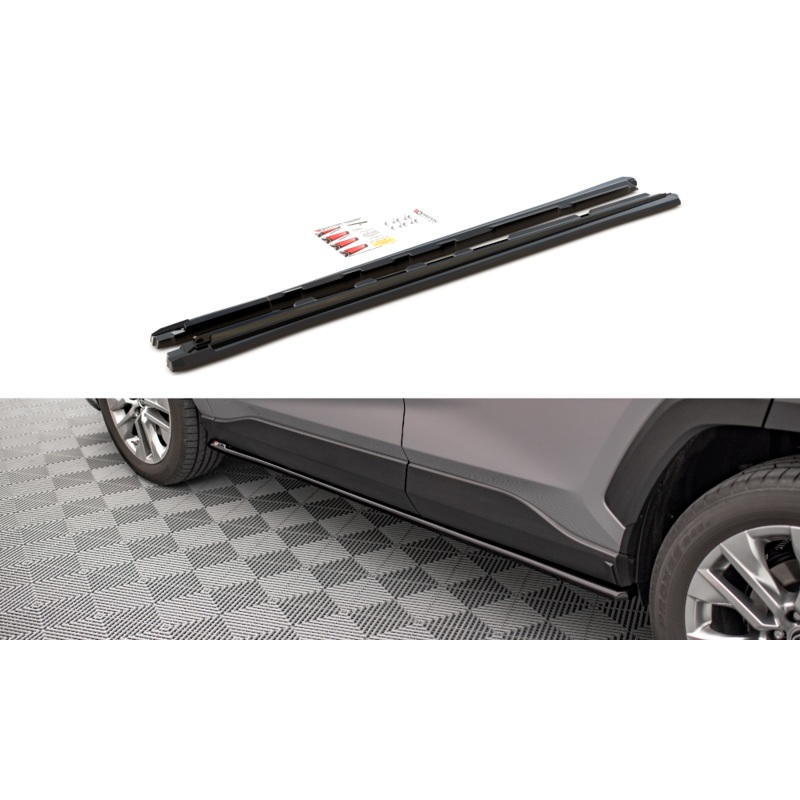 SIDE SKIRTS DIFFUSERS TOYOTA RAV4 MK5 GLOSS BLACK