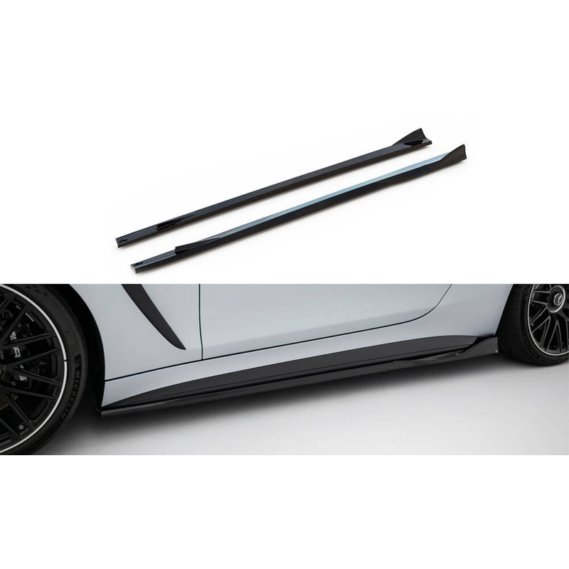 Side Skirts Diffusers V.2 Mercedes-AMG GT 63 C192 GLOSS BLACK