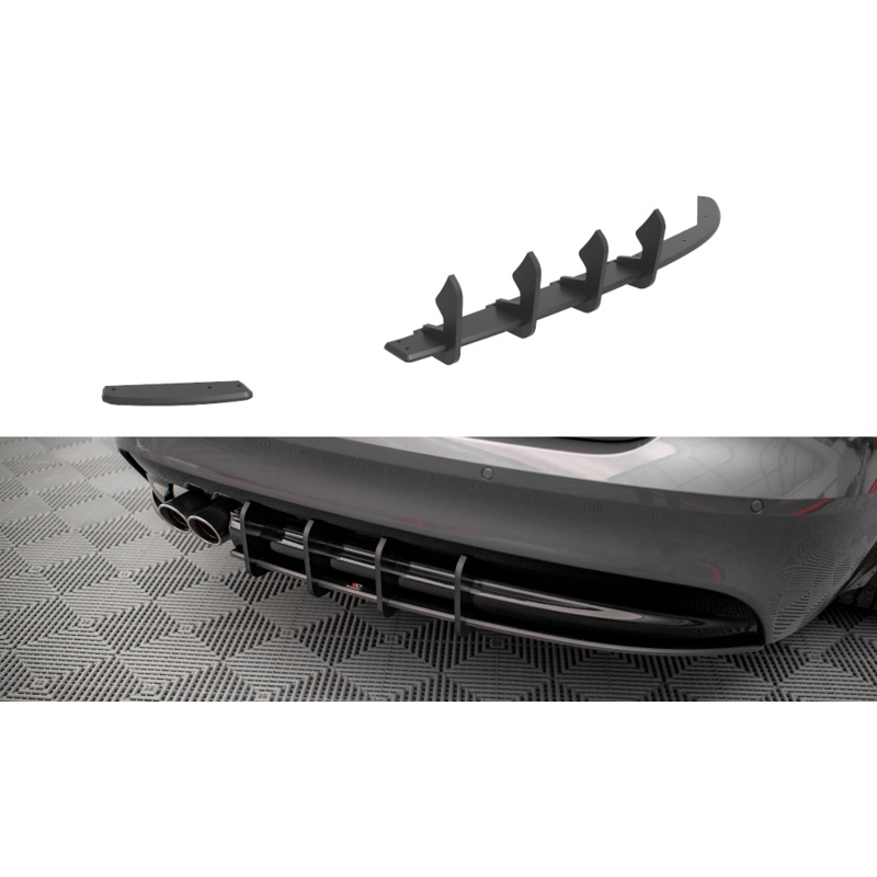 STREET PRO REAR DIFFUSER JAGUAR XF R-SPORT MK2 BLACK